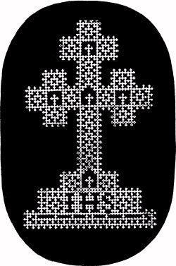 PATTERN OF CROSS FOR BOOK MARK.